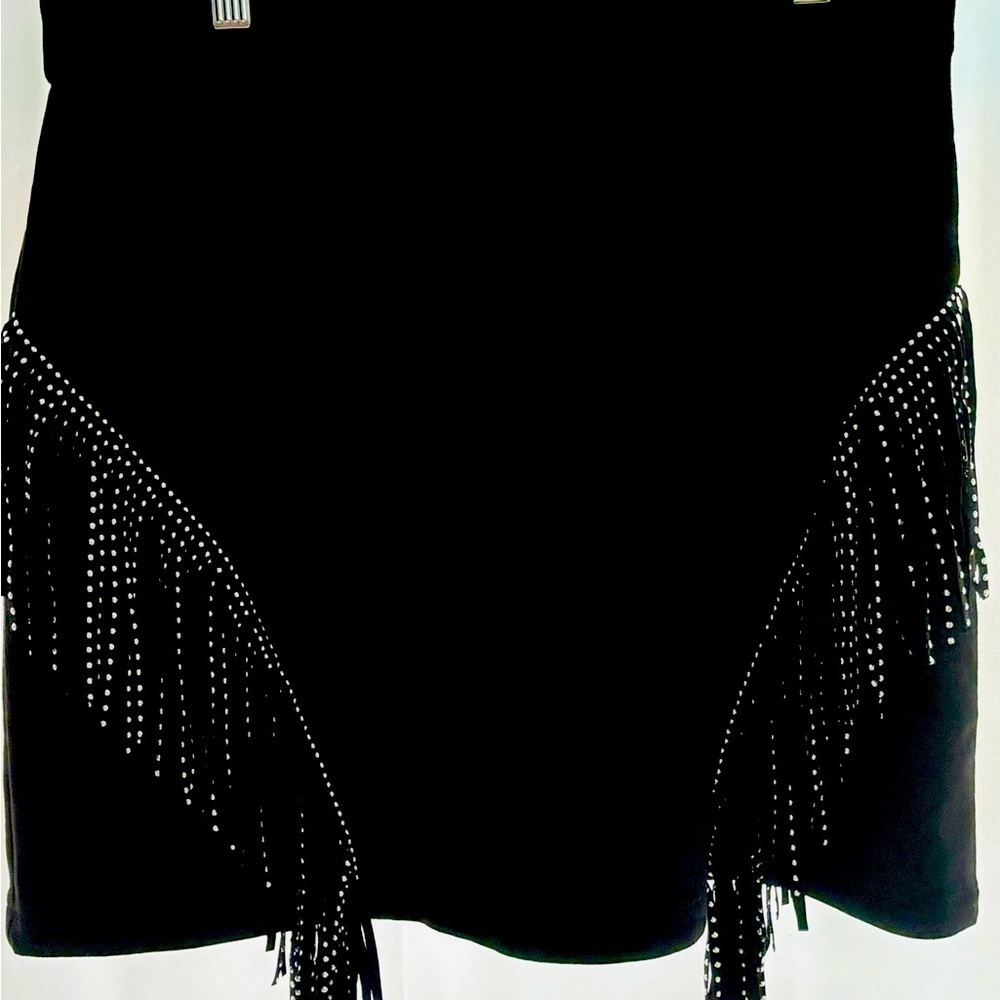 Handcrafted fringe skirt L/XL